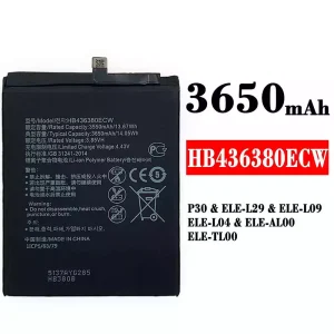 بطارية الهاتف الذكي HB436380ECW ينطبق على HUAWEI P30