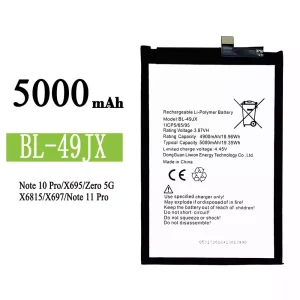 بطارية الهاتف الذكي BL-49JX  ينطبق على Infinix Note 10 Pro / Note 11 Pro / Zero 5G