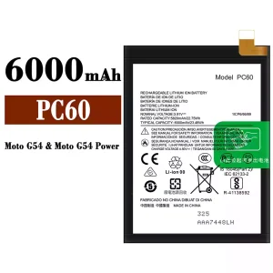 بطارية الهاتف الذكي PC60 ينطبق على Motorola Moto G54 / Moto G54 Power / Moto G24 Power
