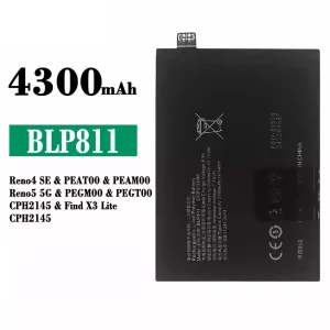 بطارية الهاتف الذكي BLP811 ينطبق على OPPO Reno 4 SE / Reno 5 5G / Find X3 Lite