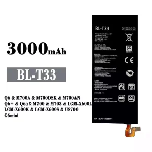 بطارية الهاتف الذكي BL-T33 ينطبق على LG Q6 /Q6+ /Q6a /G6mini