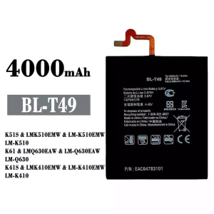 بطارية الهاتف الذكي BL-T49 ينطبق على LG K51S / K61 / K41S