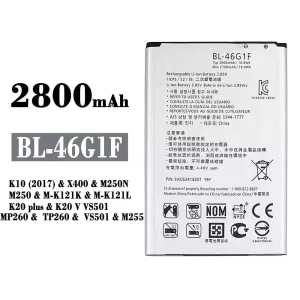 بطارية الهاتف الذكي BL-46G1F  ينطبق على LG K10 (2017) / K20 plus