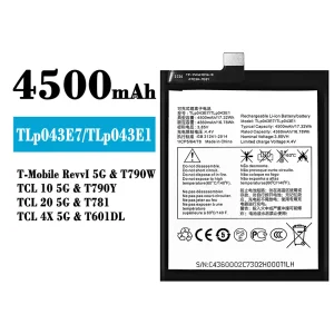 بطارية الهاتف الذكي TLP043E7/TLP043E1  ينطبق على Alcatel T-Mobile RevvI 5G/TCL 10 5G/TCL 20 5G/TCL 4X 5G