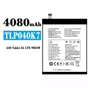 بطارية الهاتف الذكي TLP040K7 ينطبق على Alcatel A30 Tablet 4G LTE 9024W