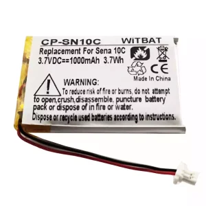 بطارية سماعة الرأس لـ Sena 10C 10C Pro Motorcycle Bluetooth Headset Camera